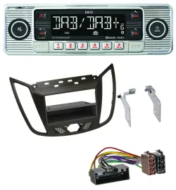 Dietz Bluetooth MP3 DAB USB Autoradio für Ford C-Max / Kuga - dunkelbraun