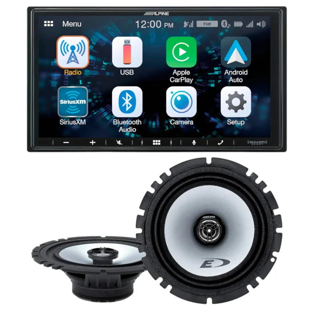 Alpine iLX-W650 7" Double DIN Multimedia Receiver + 6.5" Coaxial Speakers