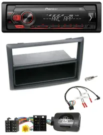 Pioneer DAB 1DIN MP3 Lenkrad USB Autoradio für Renault Megane 2007-2008 schwarz