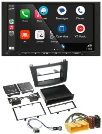 Автомагнитола JBL 2-DIN DAB Bluetooth USB MP3 для Mazda 3 (2009–2013)