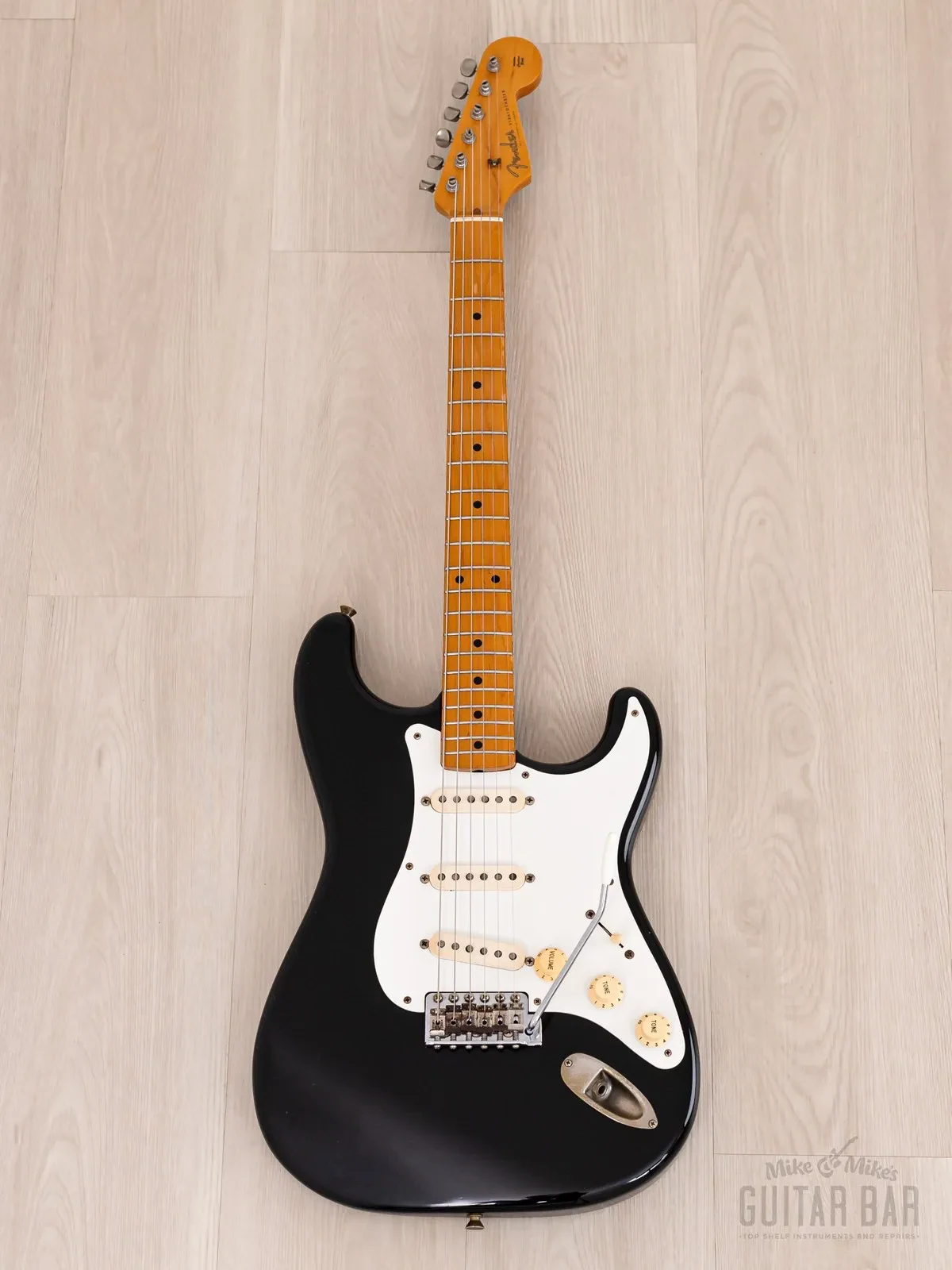 Электрогитара Fender Stratocaster 1957 Vintage Reissue ST57-70TX SSS Black w/gigbag Japan 1999