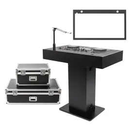 Magma MGA50000 Black DJ Podium with AlphaTheta XDJ-AZ Faceplate Pack