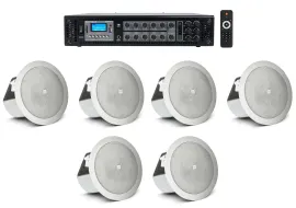 (6) JBL 3" Ceiling Speakers+6-Zone Bluetooth Amplifier For Restaurant/Bar/Cafe