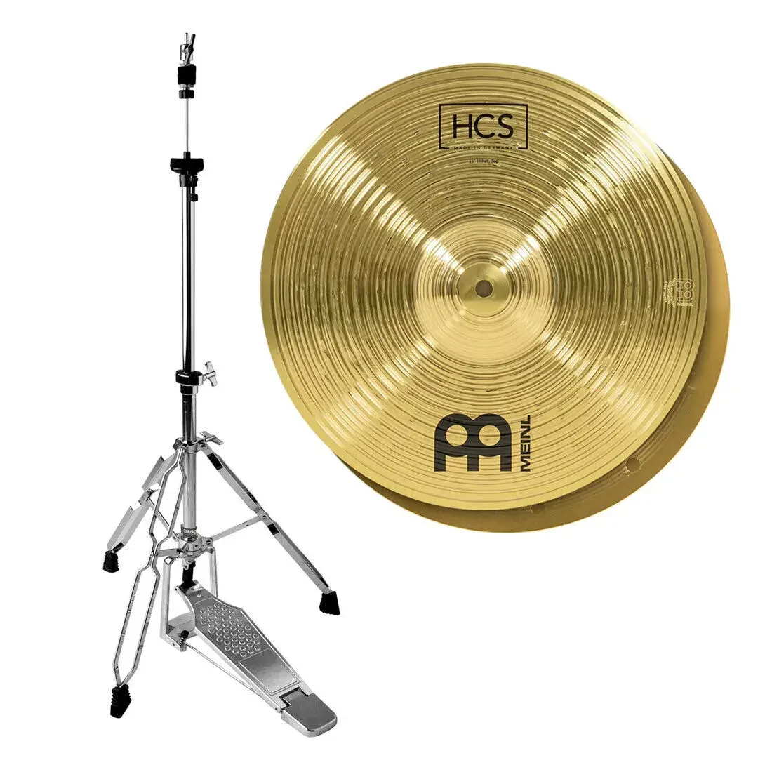 Тарелка барабанная MEINL 13" HCS Hi-Hats со стойкой
