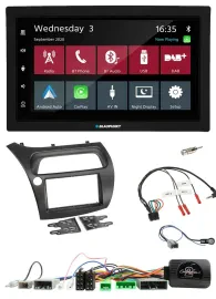 Blaupunkt DAB Bluetooth USB Lenkrad 2DIN Autoradio für Honda Civic 2006-2012