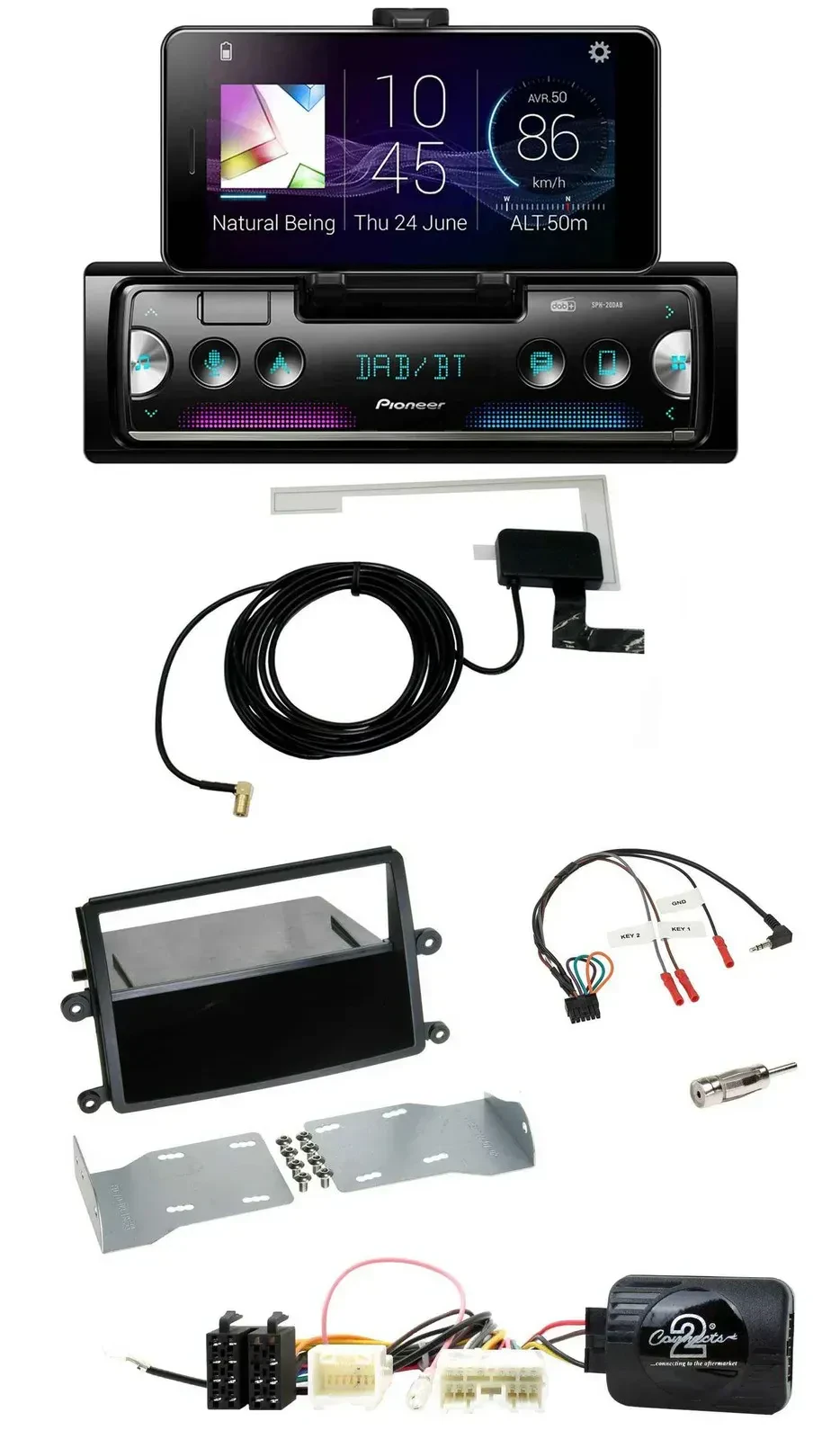 Pioneer DAB Bluetooth Lenkrad USB Autoradio für Mitsubishi L200 2006-2015