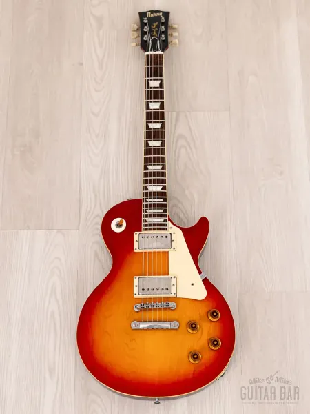 Электрогитара Burny RLG-50 Super Grade 1959 Model HH Cherry Sunburst w/gigbag Japan 1988