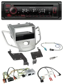 Kenwood Lenkrad CD USB Bluetooth DAB Autoradio für Ford Fiesta 2010-17 ohne Disp