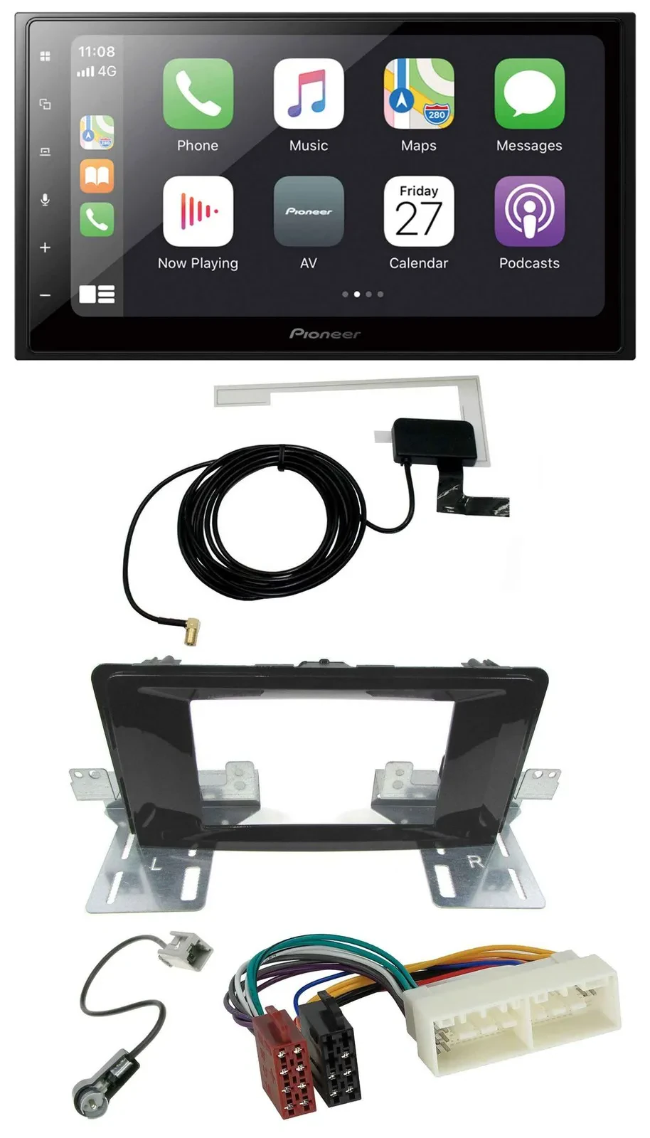 Pioneer USB MP3 2DIN Bluetooth DAB Autoradio für Hyundai H 350 (ab 2016)