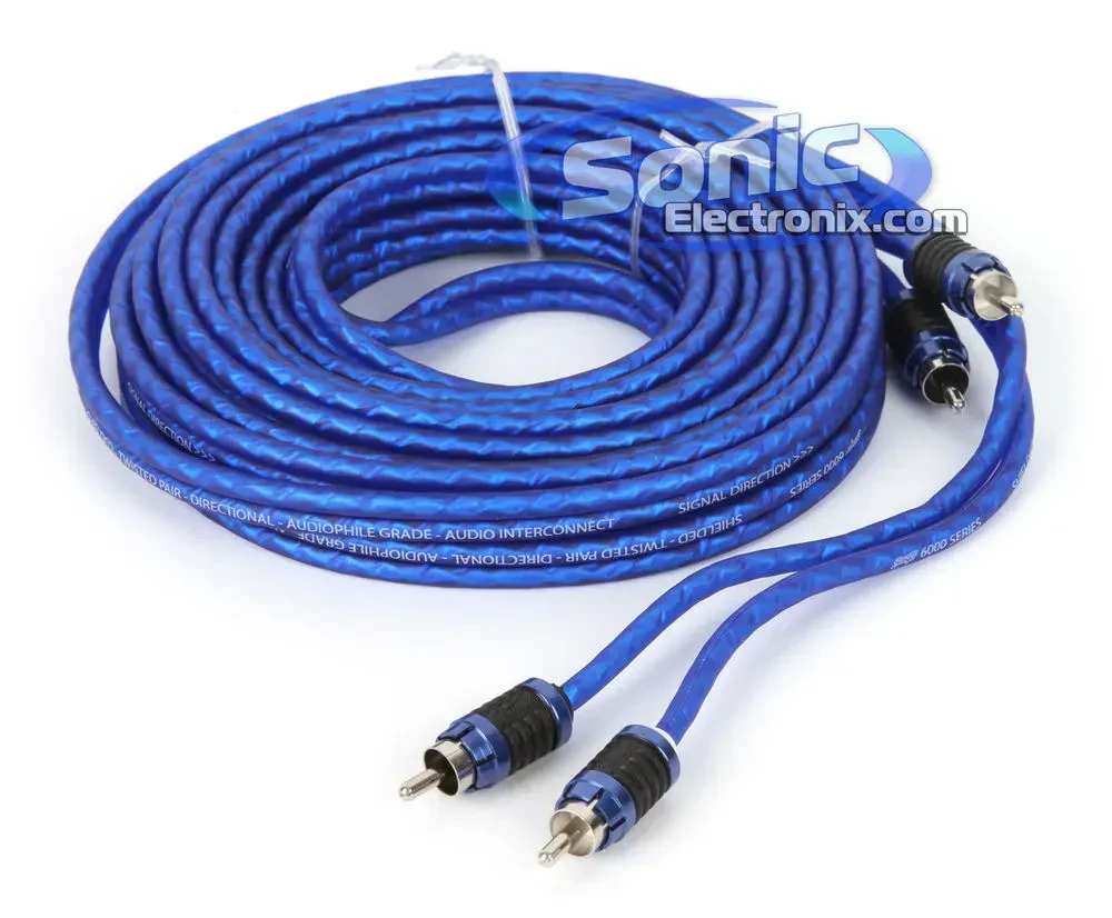 Коммутационный кабель Stinger SI6220 6000 Series, 2-канальный, 6.1 м, 2 x RCA (M) – 2 x RCA (M)