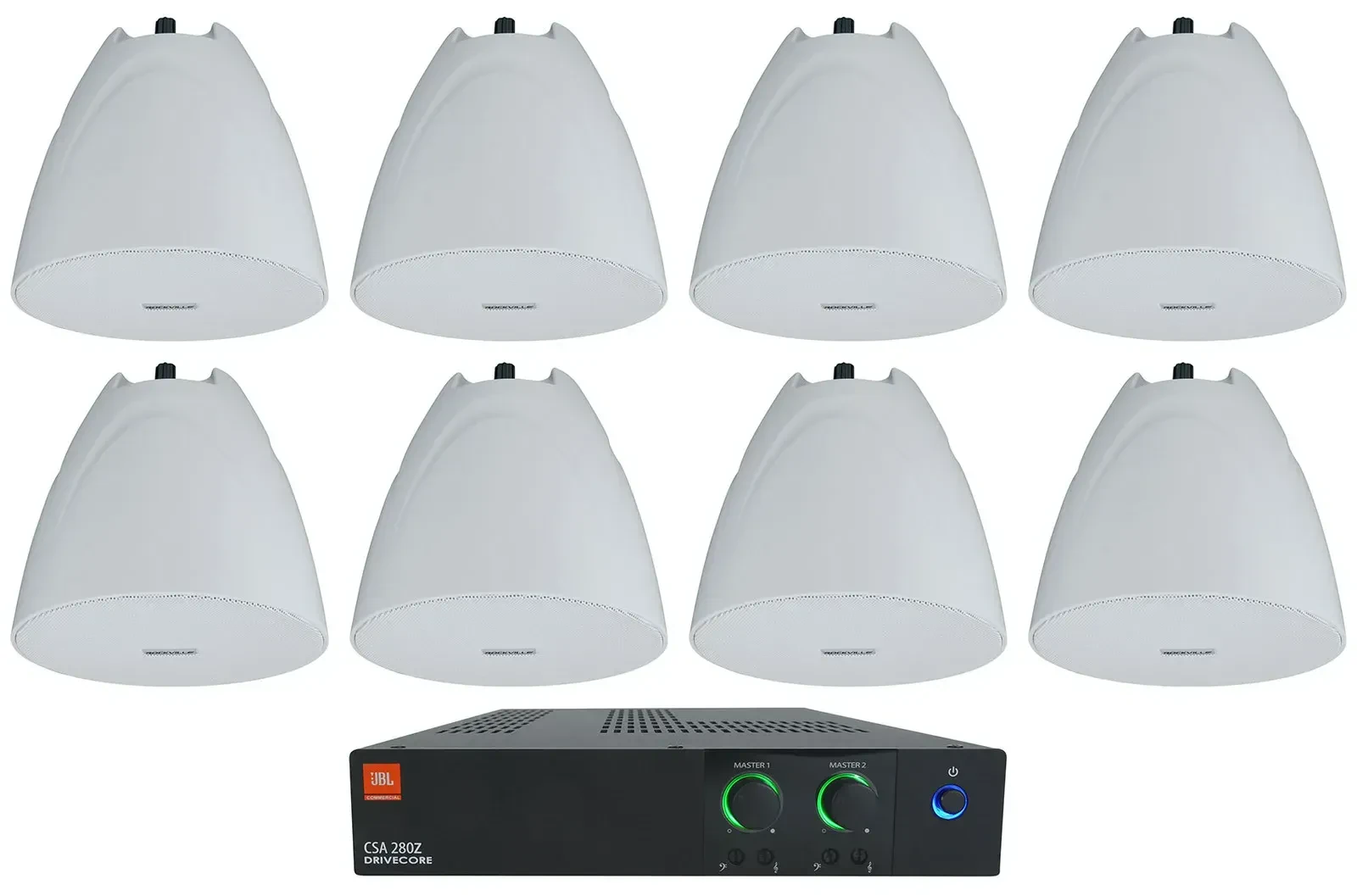 Потолочная акустика JBL PEN-525T White с усилителем (8 штук)