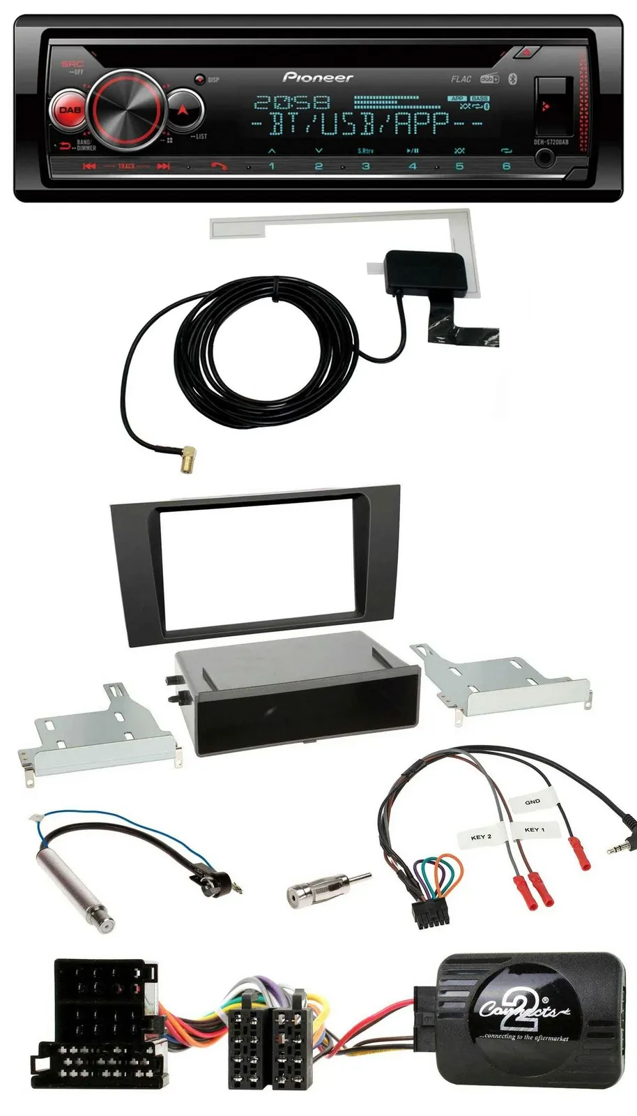 Pioneer DAB CD Lenkrad USB Bluetooth Autoradio für Audi A4 B5 1999-2001