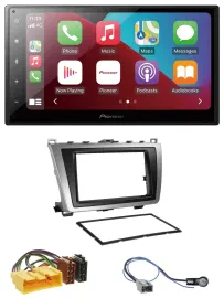 Автомагнитола Pioneer 2 DIN, USB, MP3, DAB, Bluetooth, для Mazda 6 (2008–2012), черно-серебристая