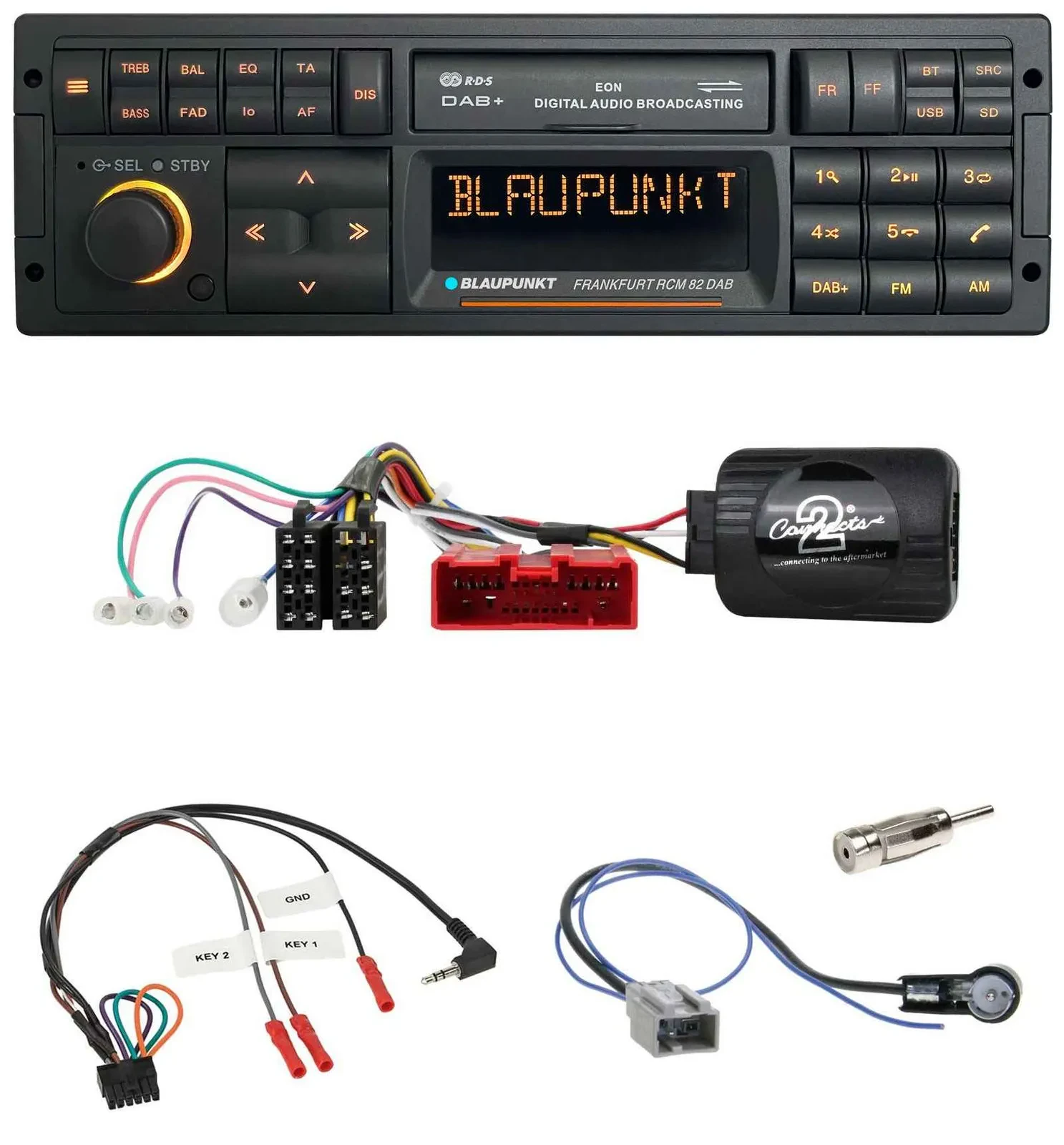 Blaupunkt USB DAB SD Lenkrad Bluetooth Autoradio für Mazda 2 Typ DY 2003-2007