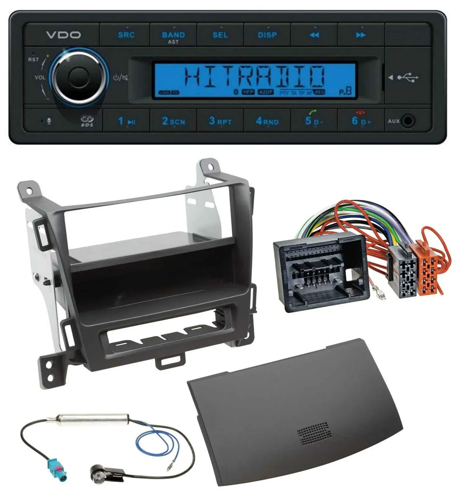 VDO AUX Bluetooth USB MP3 Autoradio für Opel Zafira Tourer ab 12 jet black