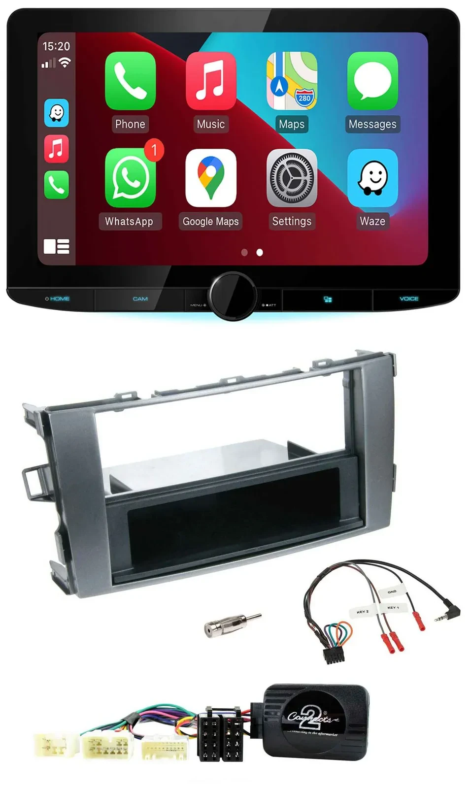 Kenwood Lenkrad USB DAB Bluetooth Autoradio für Toyota Avensis Typ T25 ab 2003