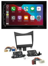 ESX 2DIN DAB USB MP3 Bluetooth Autoradio für Honda Accord 02-08 schwarz