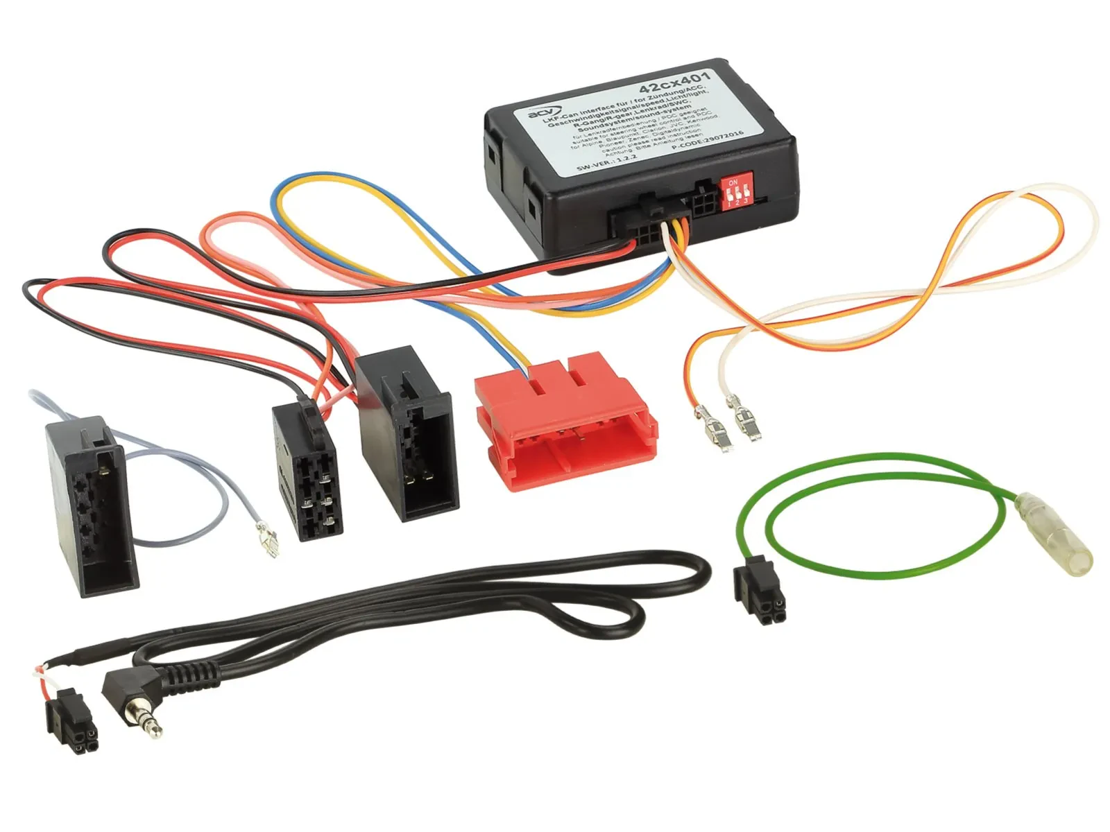 ACV CAN-Bus- Lenkradadapter für Audi A2 A3 A4 TT ISO Mini ISO JVC 42-1324-903