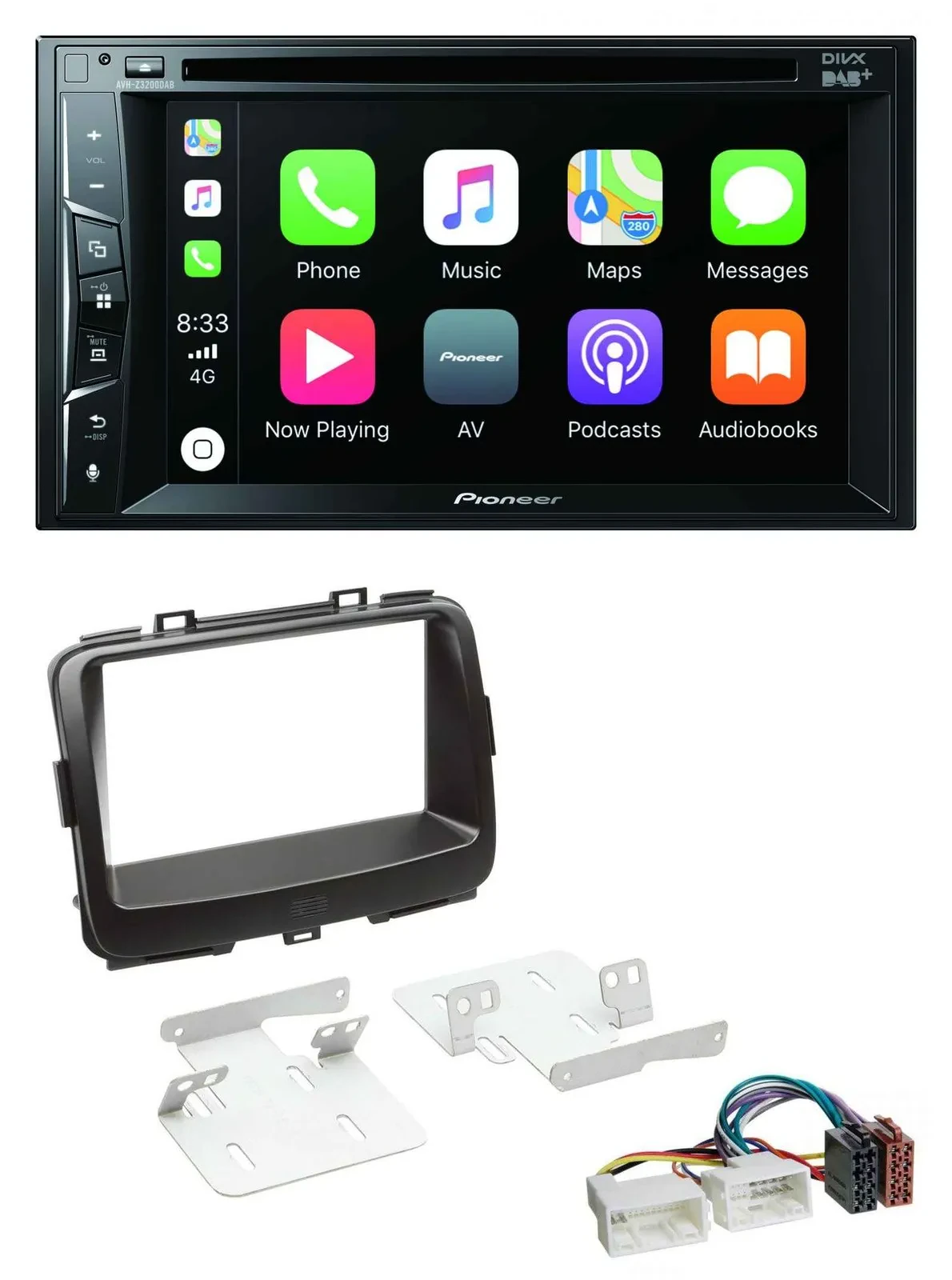 Автомагнитола Pioneer 2DIN, MP3, USB, DVD, Bluetooth, DAB для Kia Carens 4 (RP) с 2013
