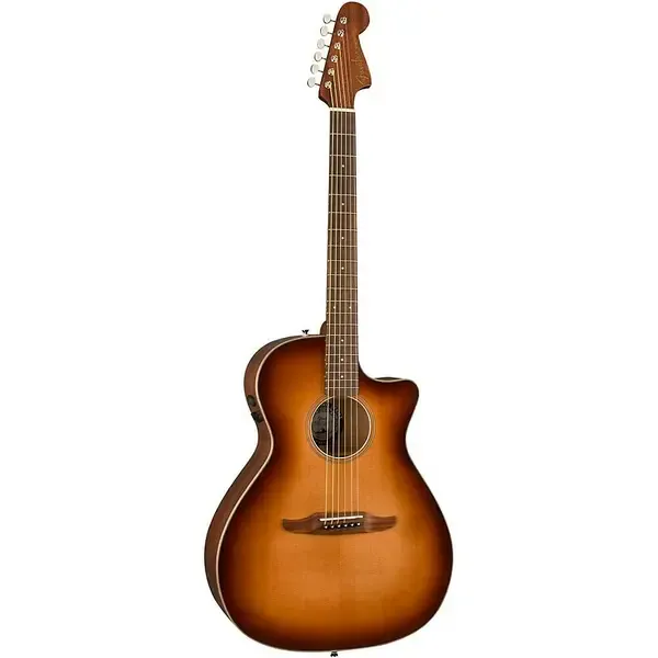 Электроакустическая гитара Fender California Newporter Classic Aged Cognac Burst