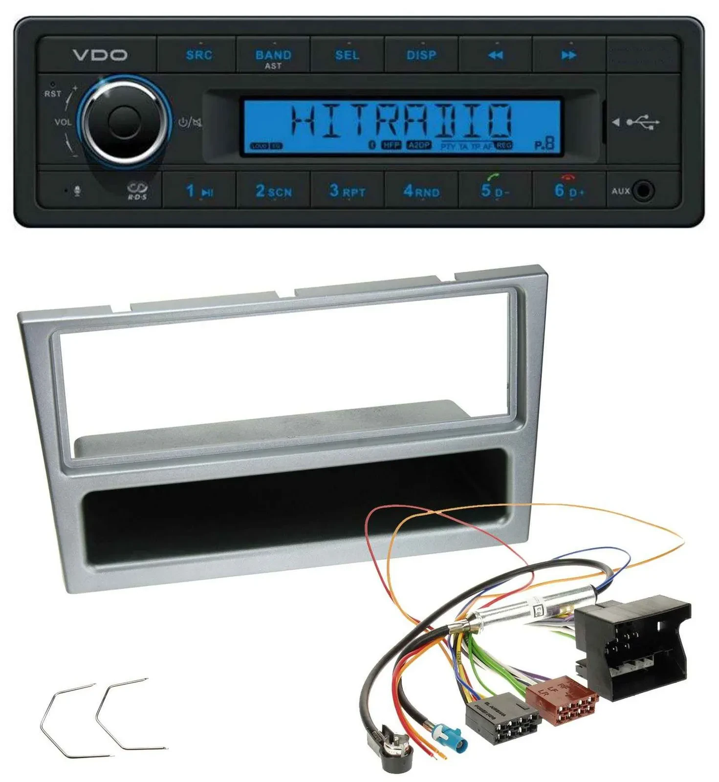 VDO AUX Bluetooth USB MP3 Autoradio für Opel Combo C Corsa C Tigra Meriva ab 200