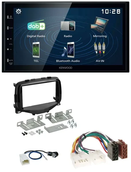 Kenwood 2DIN Bluetooth MP3 USB DAB Autoradio für Toyota Aygo (2014-2021)
