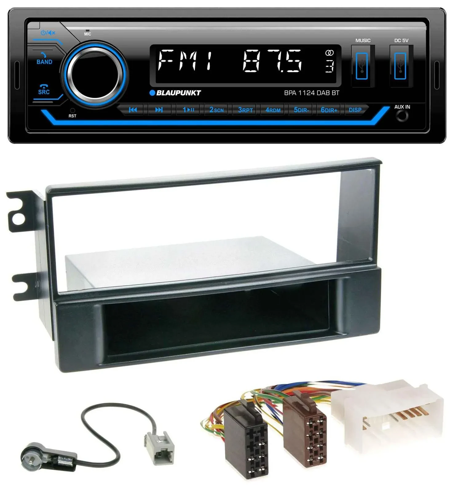 Blaupunkt Bluetooth USB DAB MP3 Autoradio für Kia Sportage II (2008-2010)