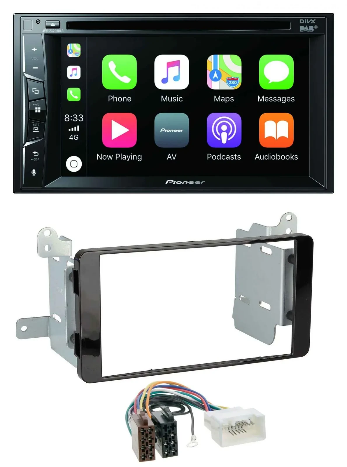 Pioneer MP3 USB DVD Bluetooth DAB 2DIN Autoradio für Fiat Fullback Mitsubishi L2