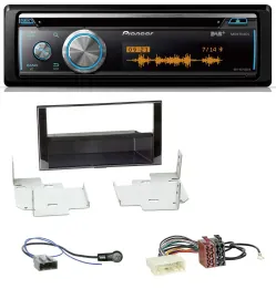 Автомагнитола для Nissan Micra (2013–2017) Pioneer MP3 DAB USB CD Bluetooth, чёрный глянец (piano black)