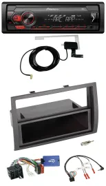 Автомагнитола Pioneer 1-DIN USB DAB MP3 для Fiat Ducato 2008–2011, черный