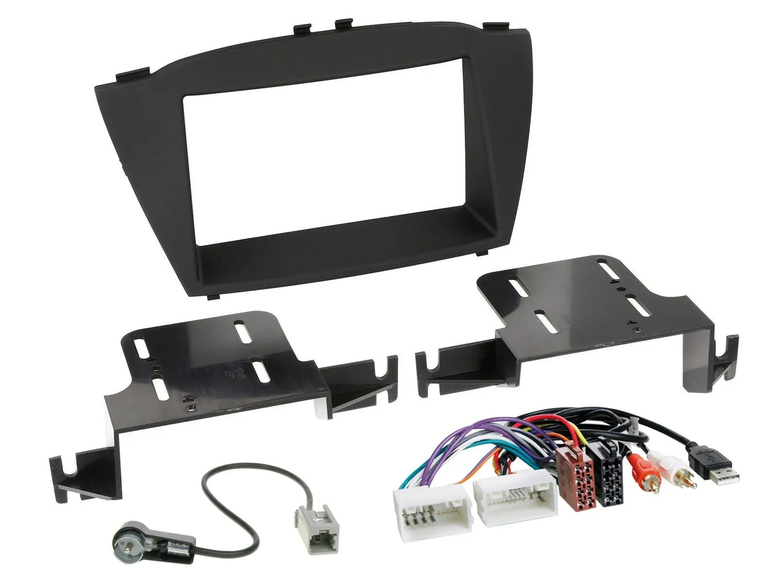 Radioeinbauset Doppel DIN Autoradio für Hyundai ix35 ab 13 AUX USB