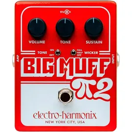 Педаль эффектов Fuzz Electro-Harmonix Big Muff Pi 2 With Tone Wicker красная