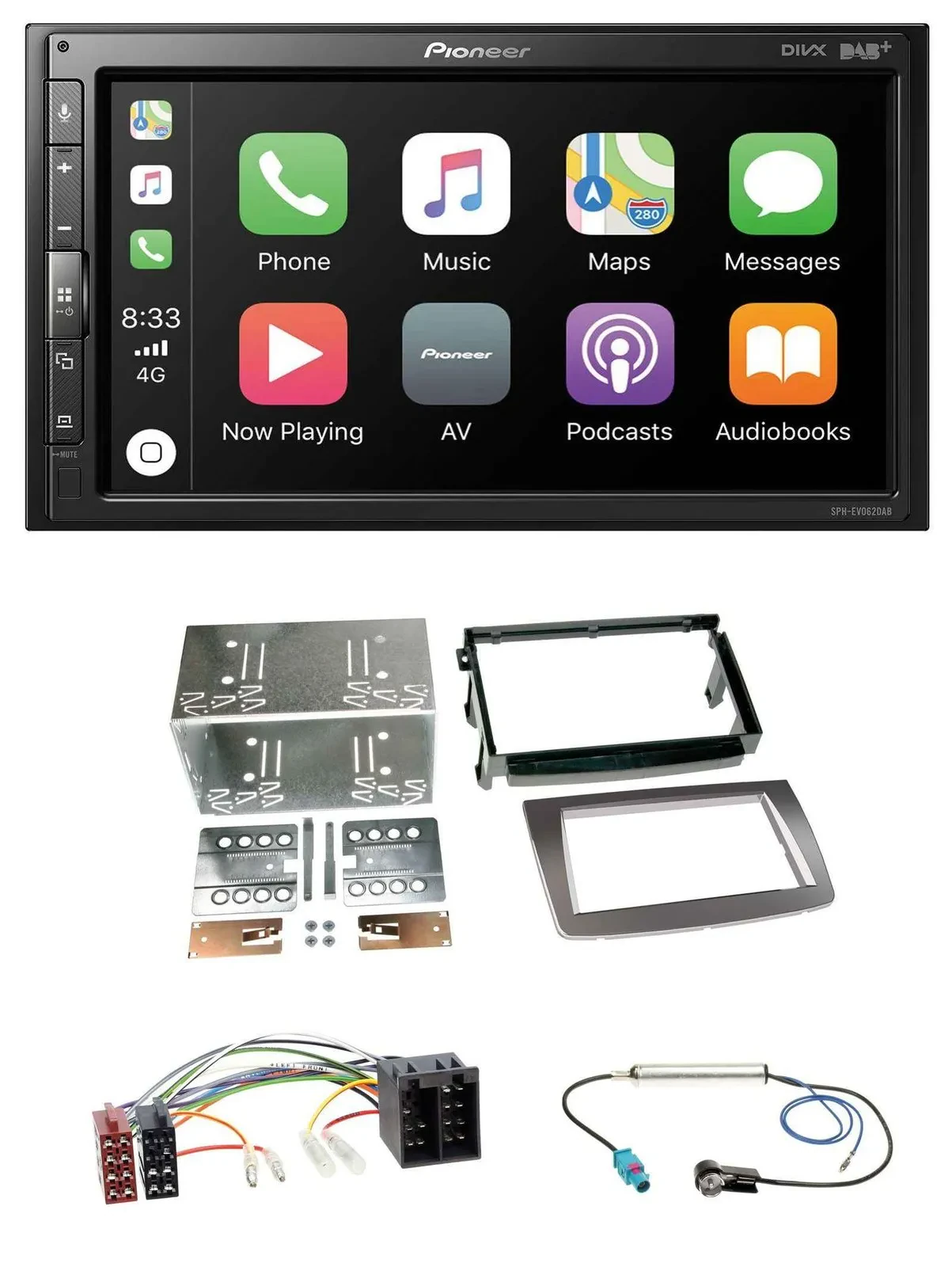 Pioneer USB MP3 DAB 2DIN Bluetooth Autoradio für Alfa Romeo Mito ISO 955 08-14 s