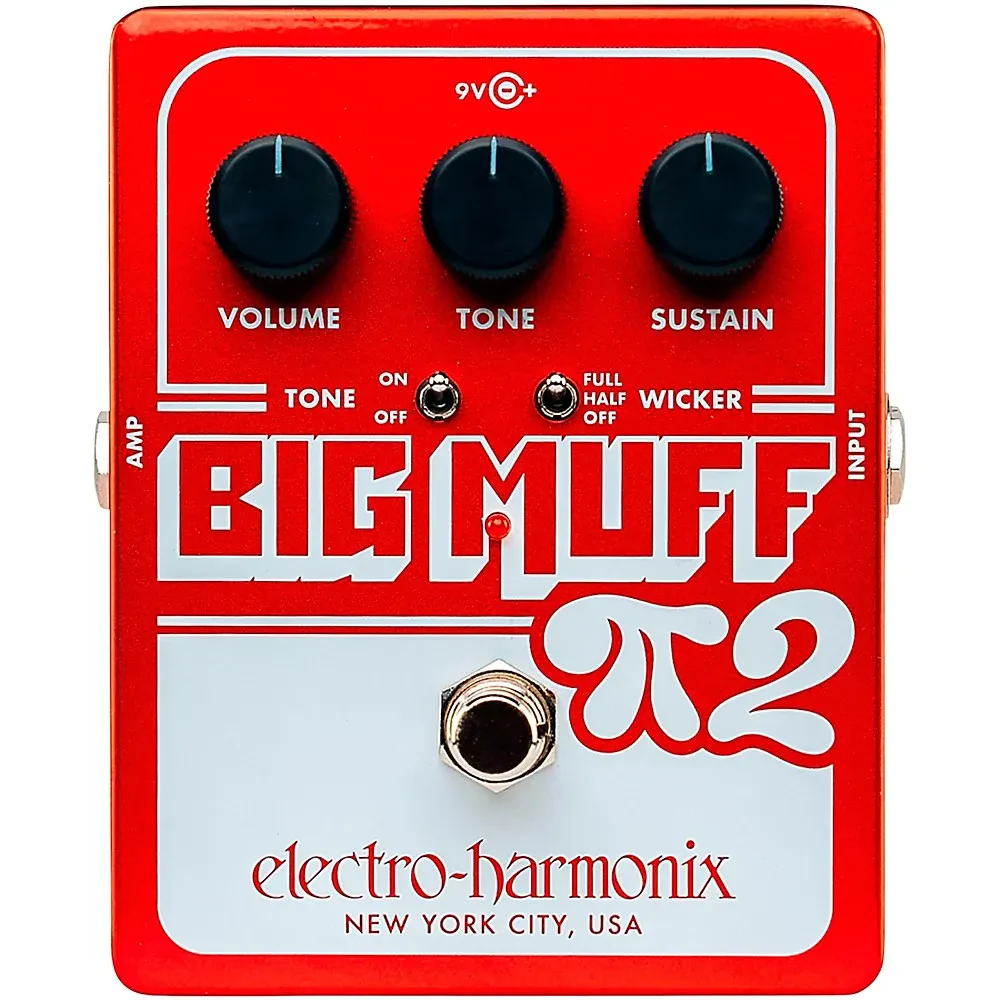 Педаль эффектов Fuzz Electro-Harmonix Big Muff Pi 2 With Tone Wicker красная