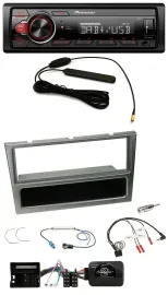 Автомагнитола Pioneer MP3 DAB 1 DIN USB, управление с руля, для Opel Corsa C (2004–2006), цвет алюминий