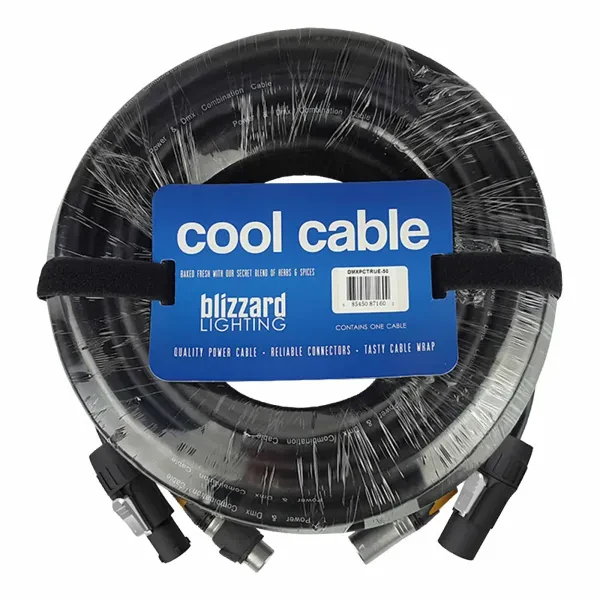 Blizzard Lighting DMXPCT-50 50 FT IP Rated 3-Pin DMX Combo Cable