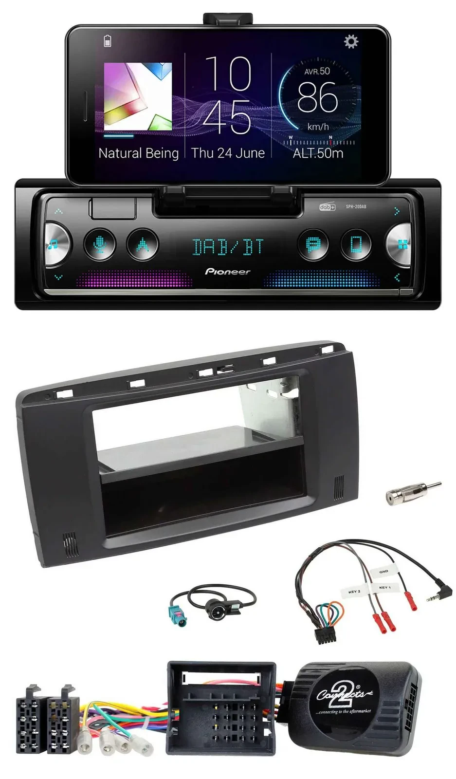 Pioneer USB Lenkrad Bluetooth DAB Autoradio für Mercedes R-Klasse W251 2006-2012