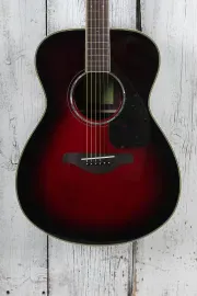 Б/У акустическая гитара Yamaha FS830 концертный корпус, цельная ель, палисандр, 25", 20 ладов, 43 мм, правосторонняя, цвет Dusk Sun Red