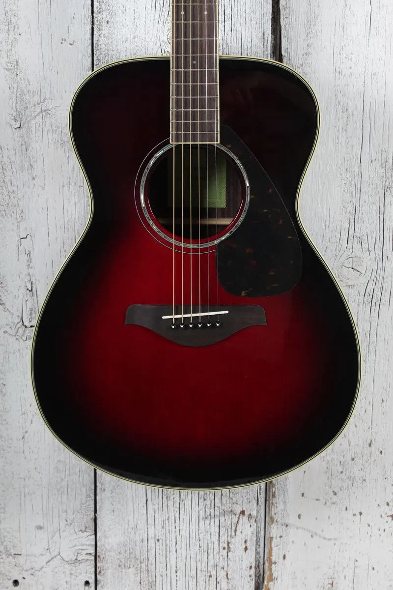 Б/У акустическая гитара Yamaha FS830 концертный корпус, цельная ель, палисандр, 25", 20 ладов, 43 мм, правосторонняя, цвет Dusk Sun Red