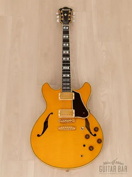 Полуакустическая электрогитара Ibanez Artstar AS200 Semi-Hollow Amber Japan 2001 w/Super 58, Case