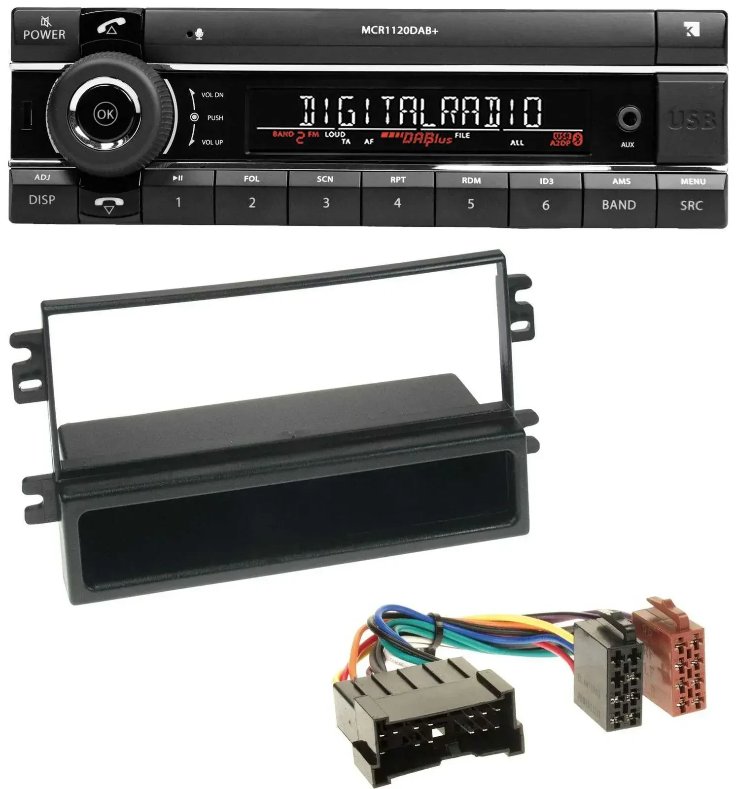 Kienzle Bluetooth MP3 USB DAB Autoradio für Kia Carens II (2004-2006)