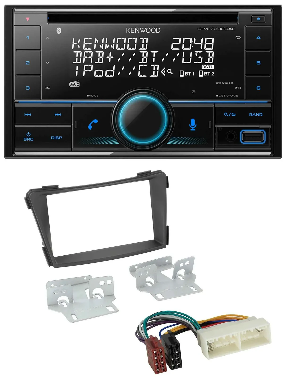 Kenwood CD 2DIN DAB USB MP3 Bluetooth Autoradio für Hyundai i40 Typ VF ab 2016 s