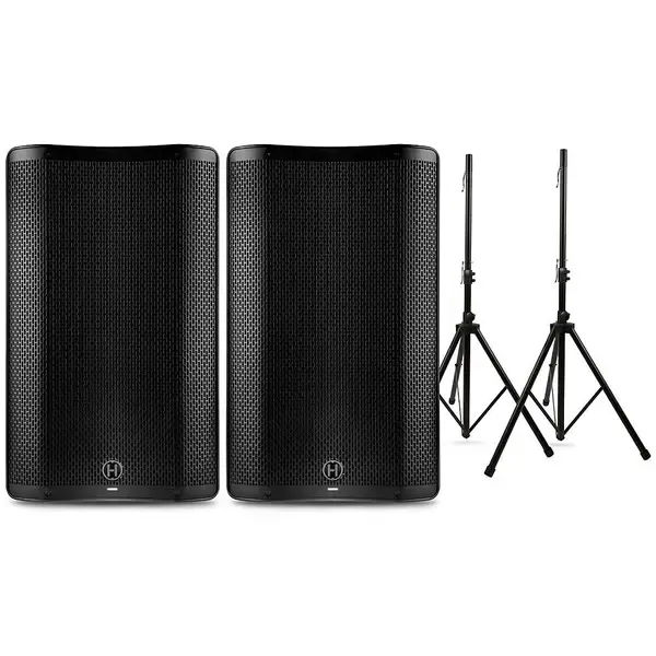 Harbinger VARI 4000 Series Powered Speakers Package with Stands 15" Mains