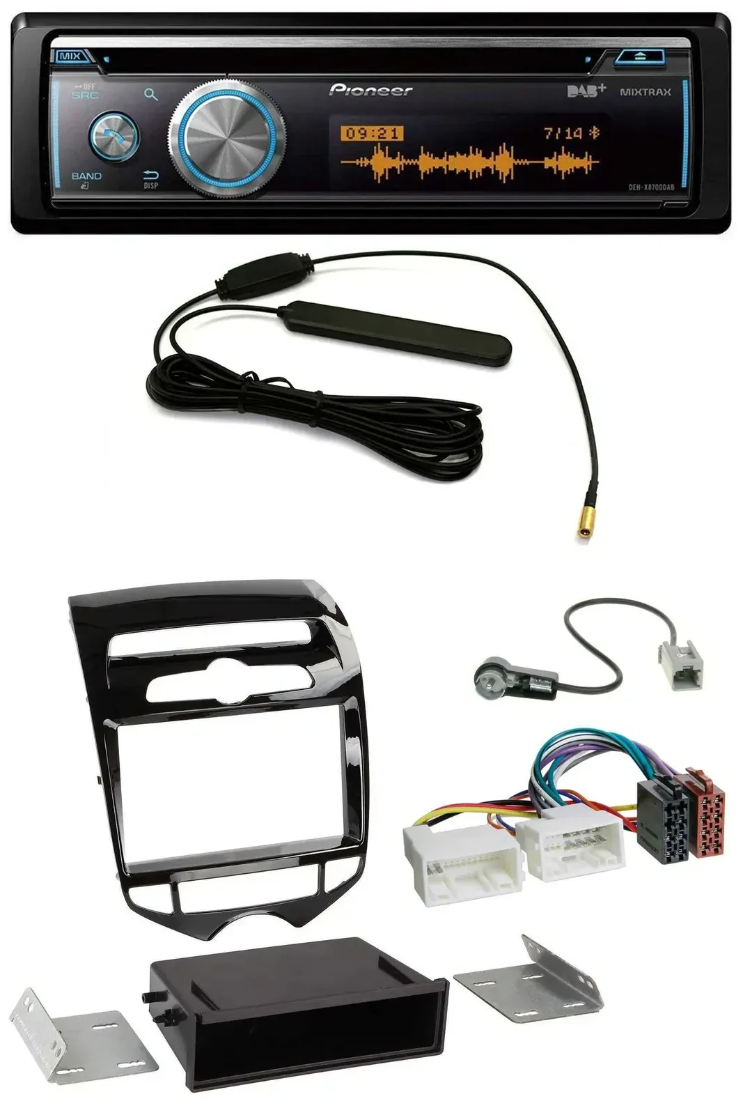 Автомагнитола для Hyundai ix20 Pioneer CD USB Bluetooth DAB MP3 (с 2010, автоматический климат-контроль)