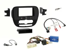 Einbauset Lenkradadapter Doppel DIN Autoradio für Kia Soul 16-19 Navi schwarz gl