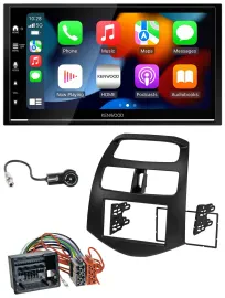 Kenwood DAB USB Bluetooth 2DIN MP3 Autoradio für Chevrolet Spark ab 2013