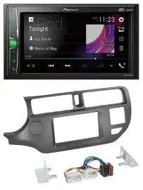 Автомагнитола Pioneer 2DIN MP3 DAB USB Bluetooth для Kia Rio UB 2011–2014 антрацит