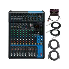 Yamaha MG12XU 12-Input 4-Bus Mixer with FX Bundle with Cables