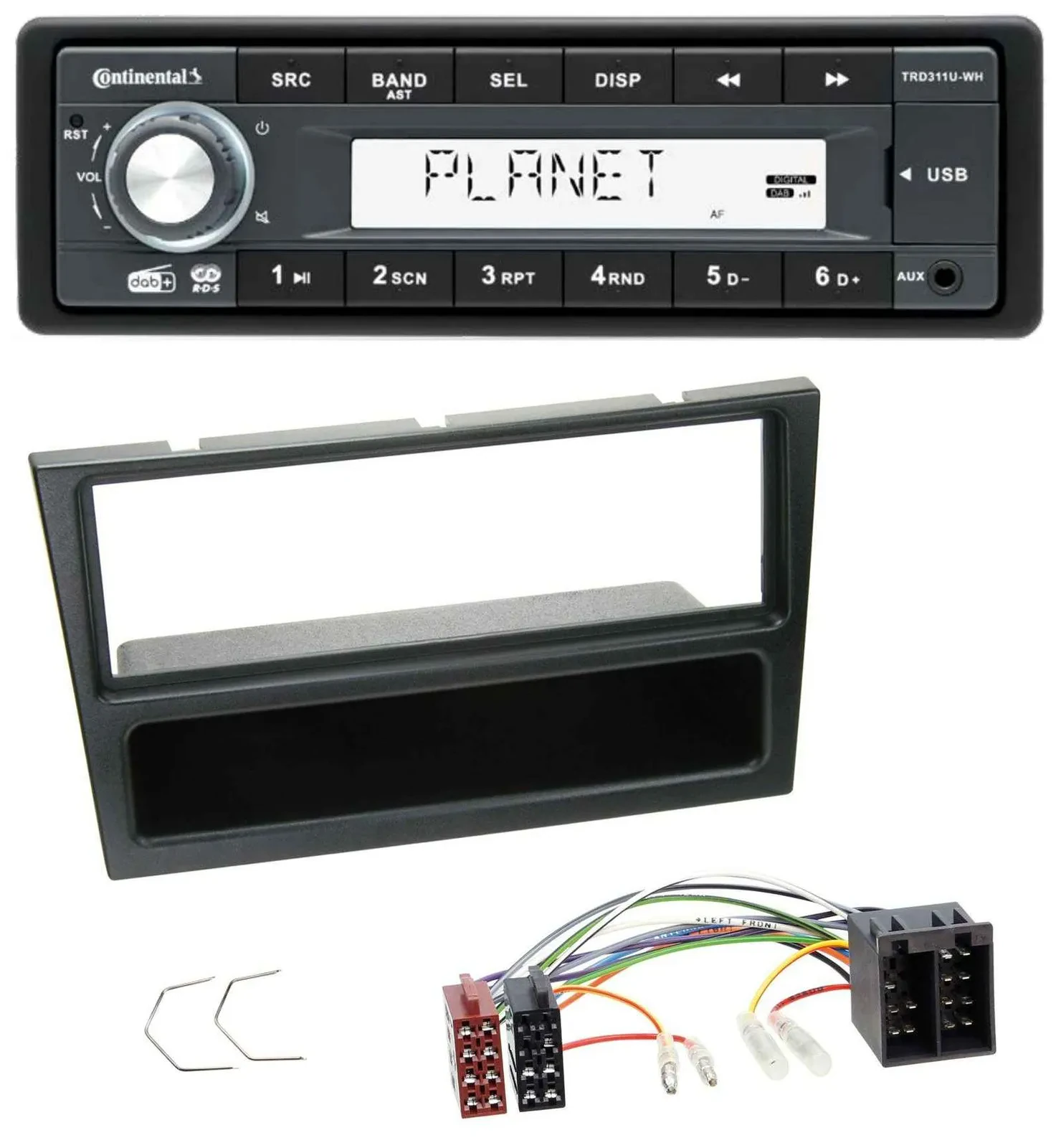 Continental MP3 AUX USB DAB 1DIN Autoradio für Opel Agila Combo Vivaro Corsa C O