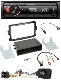 Pioneer MP3 1DIN DAB USB Lenkrad Autoradio für Dacia Duster Dokker Logan ab 12 p